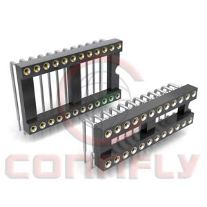 DS1001-04 2.54mm IC Socket R/A Type