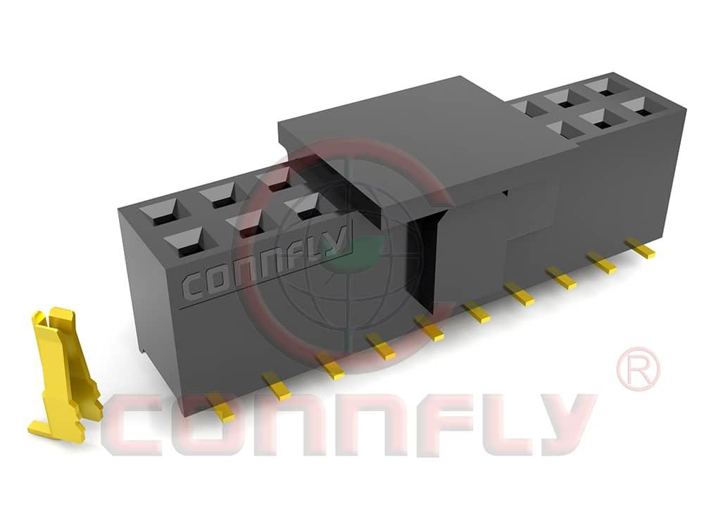 DS1023-17 2.54mm Female Header SMT W/ Polarization Type H=7.1mm