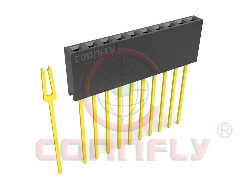 DS1023-30 2.54mm Female Header V/T Type Tail Length=15.7mm