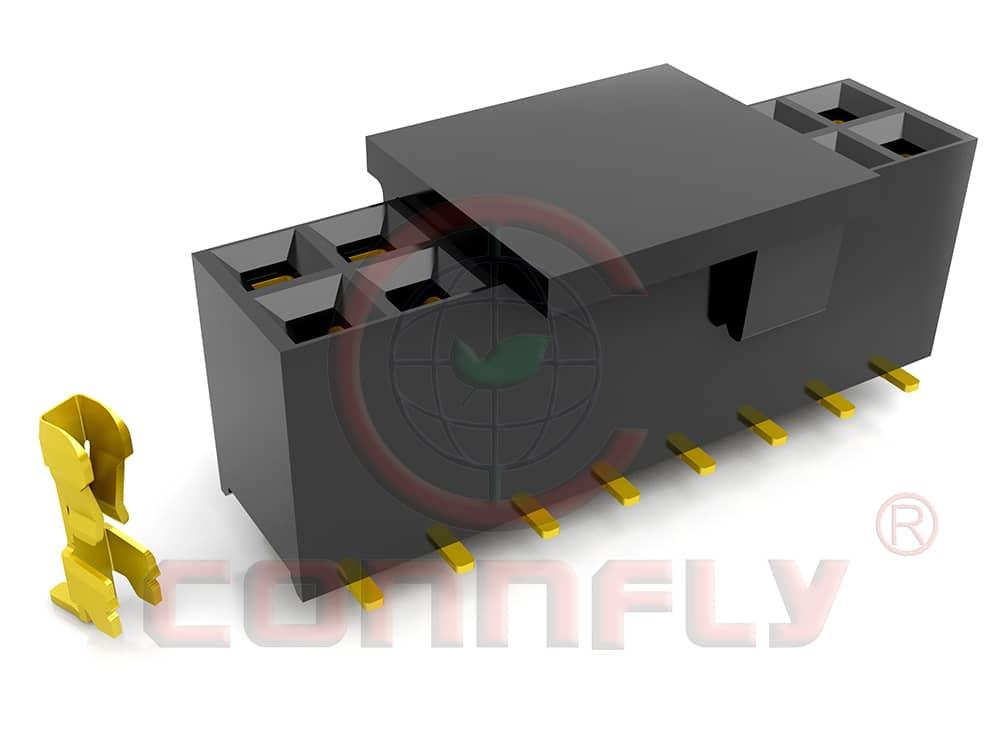 DS1023-43 2.54mm Female Header Double Row SMT Type "O" Style H=7.1mm