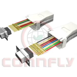DS1055 D-SUB Crimp Wire + RJ45 W/ Hood Type