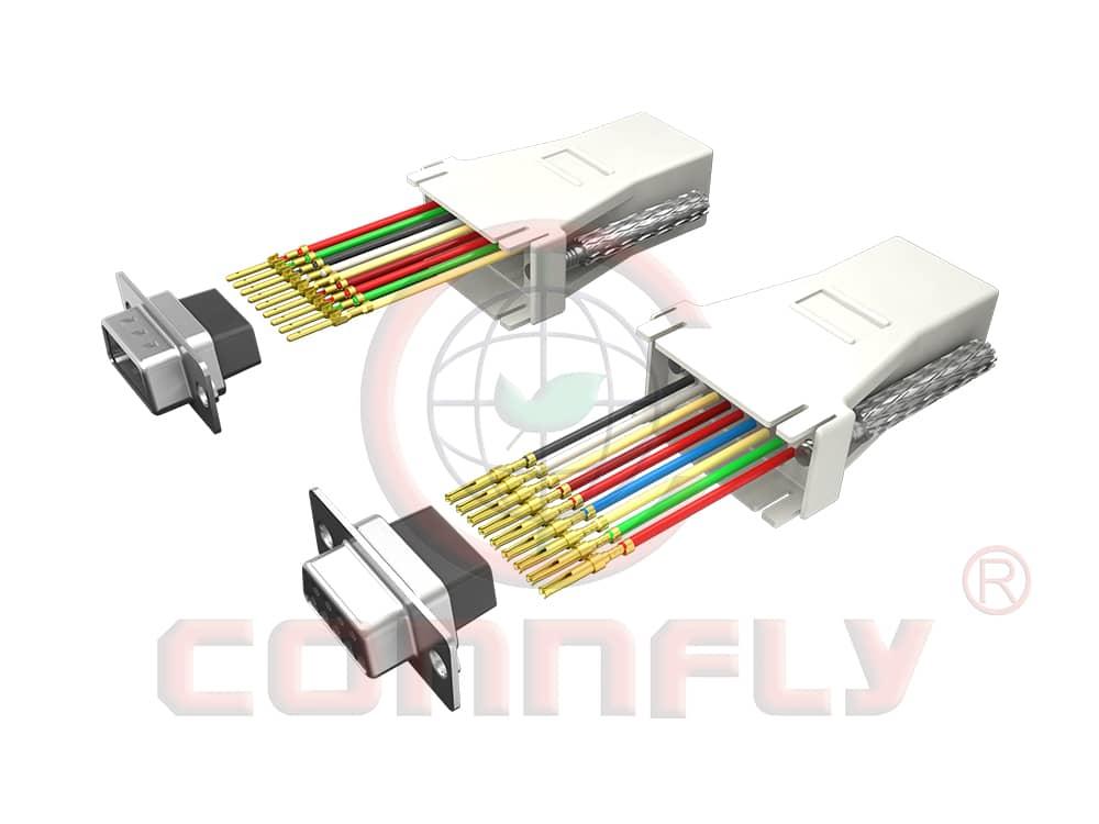 DS1055 D-SUB Crimp Wire + RJ45 W/ Hood Type
