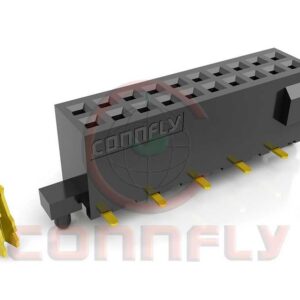DS1065-06 1.27mm Female Header Double Row SMT W/ Post Type