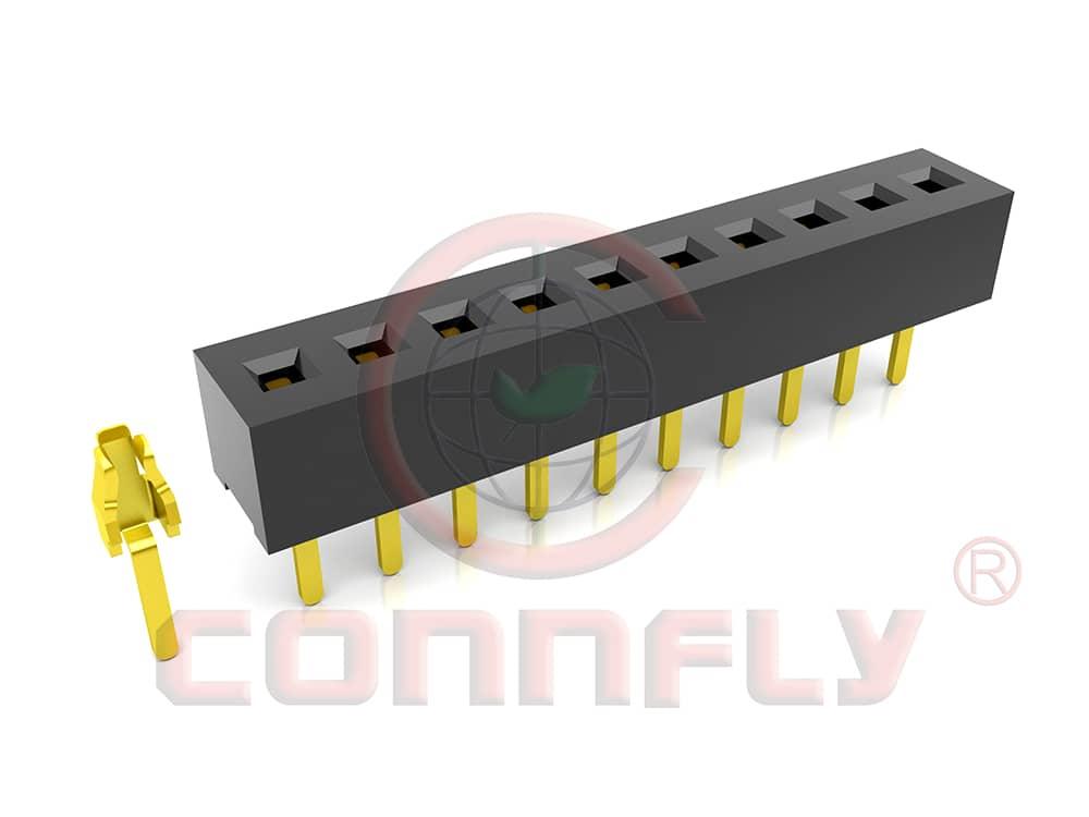 DS1065-25 1.27mm Female Header Single Row V/T Type H=2.0mm