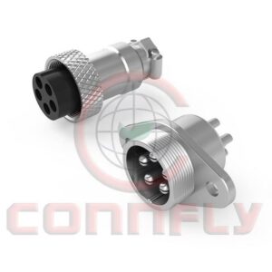 DS1110-19 Micro Jack Total Length=45mm Ref(Pin Ø1.2~2.5) W/ Rhombus flange receptacle Threaded Type