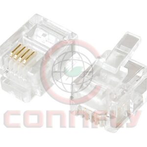 DS1122-03 RJ12 Plug 6P4C Round Type