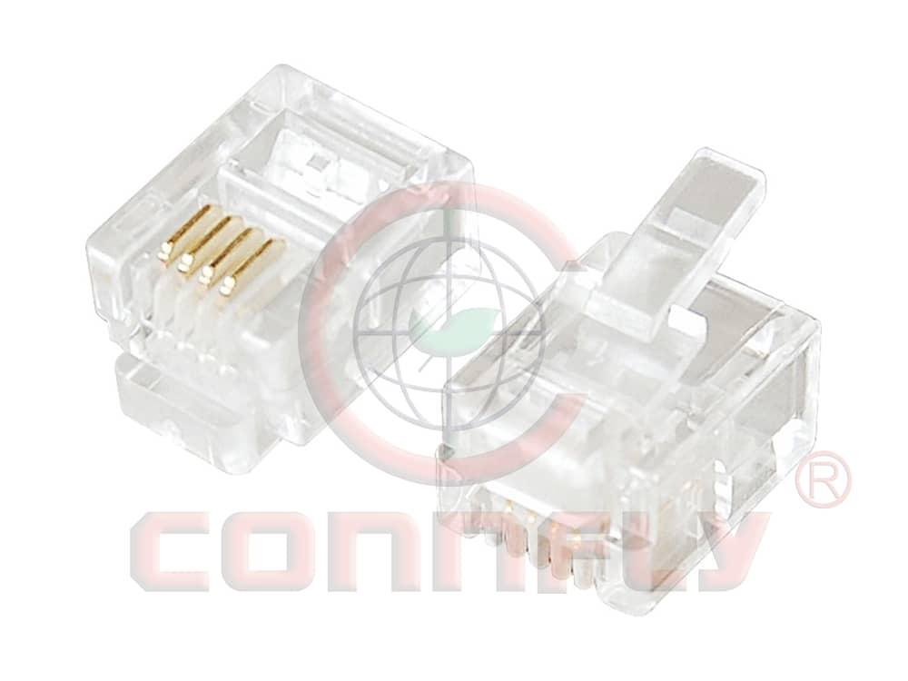 DS1122-03 RJ12 Plug 6P4C Round Type