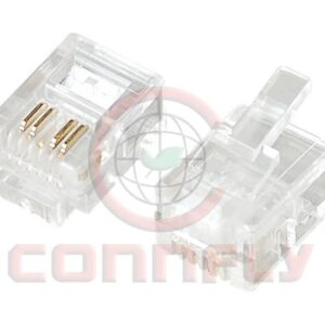 DS1122-05 RJ12 Plug 6P4C(Pin 1,2,5,6) Square Type