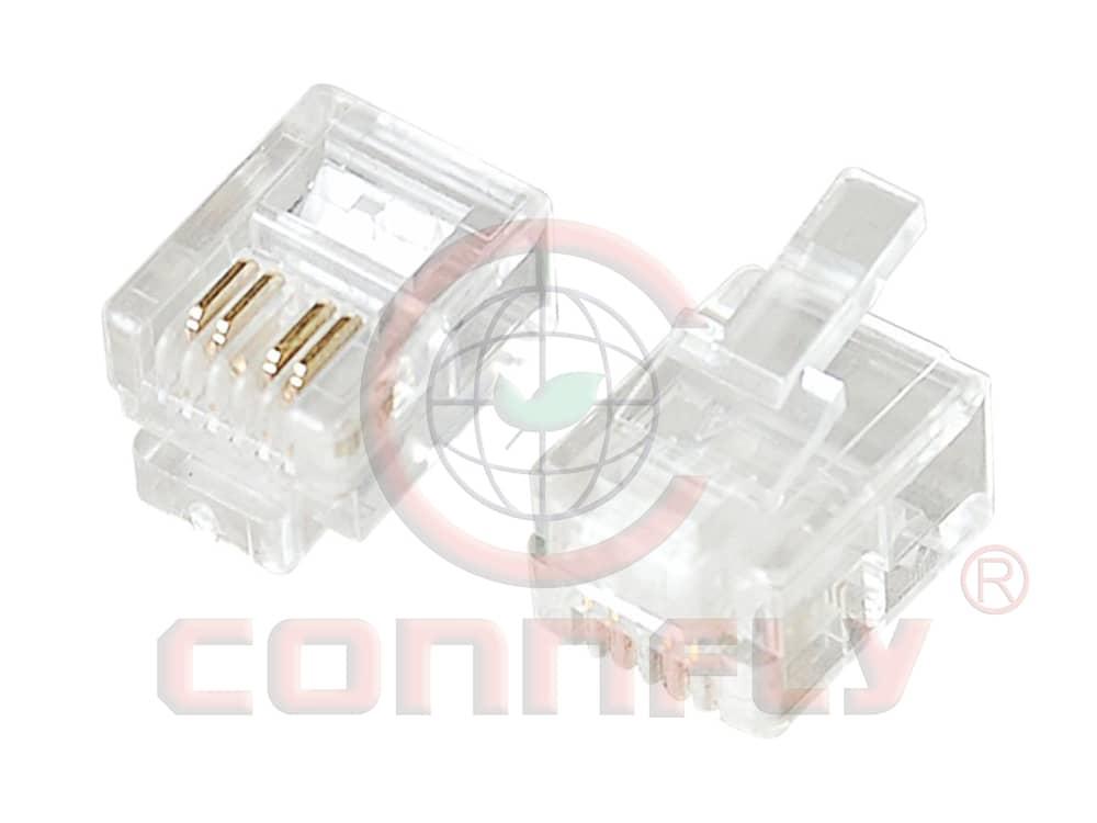 DS1122-05 RJ12 Plug 6P4C(Pin 1,2,5,6) Square Type