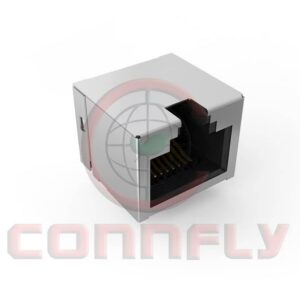 DS1128-08 PCB JACK 8P 1PORT W/0 LED W/ Shell AFTER 3.43mm Type H=11.3mm
