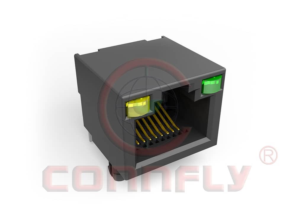 DS1128-13 PCB JACK 8P 1PORT W/ LED W/O Shell L15mm Type