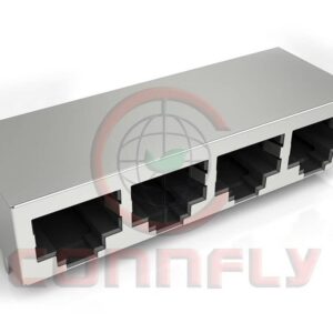 DS1129-02 PCB Jack 8 Positions 1*4 Port W/ Shell 4.57mm Type