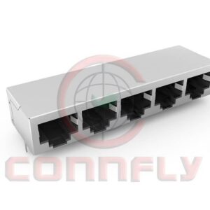 DS1129-06 PCB Jack 8 Positions 1*5 Port W/ Shell 4.57mm Type