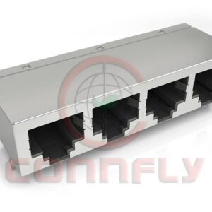 DS1129 PCB Jack 8 Positions 1*4 Port W/ Shell 3.68mm Type