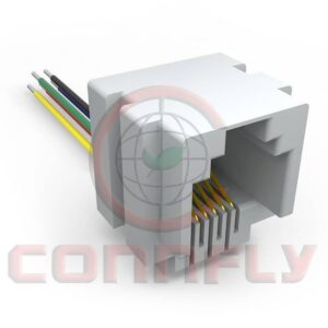 DS1133-08 PCB Jack 6P5C W/ Wire