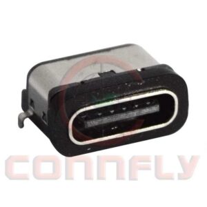 DS1144-54 USB C Type 6P Female SMT Type L=8.2mm Centre-H=1.68mm Waterproof Grade IP-X7