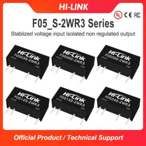 F0505S-2WR3 F0505S-2WR3/F0503S/F0512S/F0515S/F0524S-2WR3 DC to DC 5V to 3.3V/5V/9V/12V/15V/24V 2W power module/converter passed UL/CE/FCC certifications