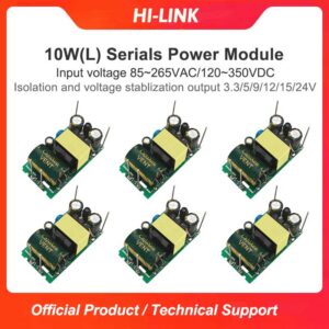 HLK-10M05L AC to DC 10W 5V/9V/12V/15V/24V step down mini power switch supply power converter module HLK-10M05L/10M12L/10M15L/10M24L