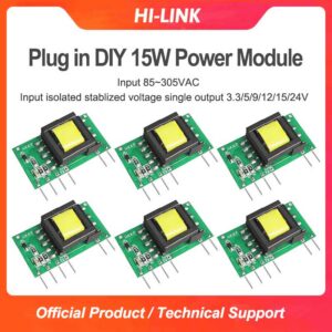 HLK-15LS05 HLK-15LS05/15LS03/15LS09/15LS12/15LS15/15LS24 Hi-link AC-DC 220V to 3.3/5/9/12/15/24V 15W Step Down Mini Power Supply Converter Module