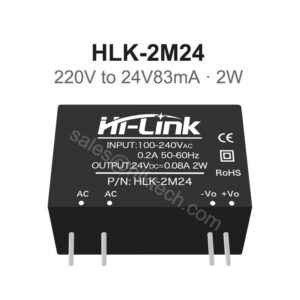 HLK-2M24 AC-DC power module 2W series 220V to 3.3V5V12V24V voltage reduction and stabilization single circuit output HLK-2M24
