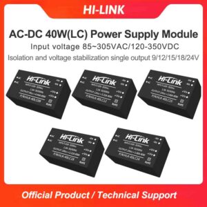 HLK-40LC12 ACDC 40W isolated power module HLK-40LC12/40LC09/40LC15/40LC18/40LC24 220V to 9V12V15V18V24V voltage regulator built-in EMC circuit wide voltage input