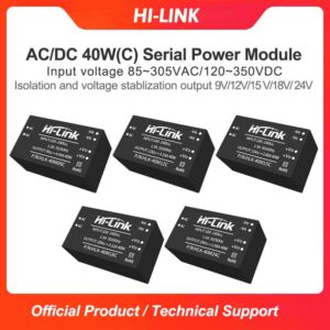 HLK-40M09C AC to DC 40W HLK-40M09C/40M12C/40M15C/40M24C Step Down mini Power Supply Converter Module Insert EMC Electric Circuit