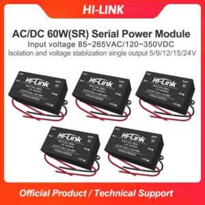 HLK-60SR05 ACDC Isolated Power Supply Module 220V to 5V/9V/12V/24V Step-Down Regulator HLK-60SR05/60SR09/60SR12/60SR24 60W