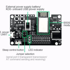 HLK-B50S HLK-B50S TEST KIT Bluetooth module BLE5.3 wireless serial port transparent transmission Bluetooth dual-mode master-slave integrated low-power serial communication