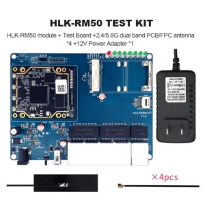 HLK-RM50 Hi-link 2.4G/5G WiFi5 Gigabit Ethernet OPENWRT Cummunication Router WIFI Module HLK-RM50 Support Linux Embedded Secondary Development Kit