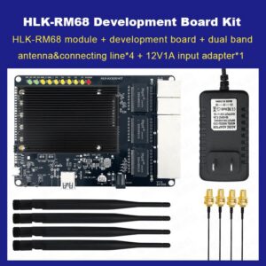 HLK-RM68 WiFi6 AX3000 IPQ5018+QCA8337+QCN6102 Gigabit ports* 5 UART Gigabit Router WiFi Module 2.4G/5.8G Dual-frequency HLK-RM68 Testboard