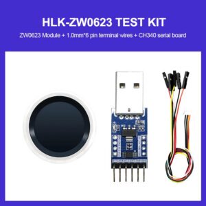 HLK-ZW0623 Hi-link fingerprint recognition module HLK-ZW0623 test kit/ development board high-resolution capacitive touch fingerprint door lock acquisition sensor module