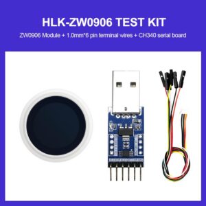 HLK-ZW0906 Hi-link semiconductor fingerprint recognition sensor module HLK-ZW0906 capacitive touch fingerprint door lock acquisition test kit/development board