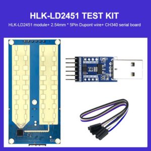 LD2451sensor Hi-link 24G vehicle motobycle bitrycle ranging and speed measurement millimeter wave radar LD2451sensor module testing board