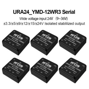 URA2405YMD-12WR3 URA2405YMD-12WR3 URA2412YMD/ URA2415YMD/URA2424YMD DC-DC isolated dual output 24V to 5v/12v/15v/24v power converter module