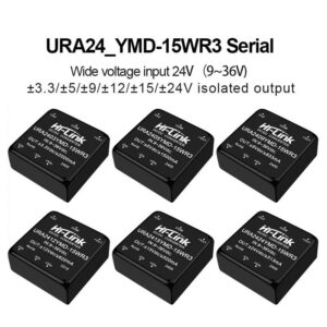 URA2405YMD-15WR3 URA2405YMD-15WR3 URA2412YMD/ URA2415YMD/URA2424YMD DC-DC isolated dual output 24V to 5v/12v/15v/24v power converter module