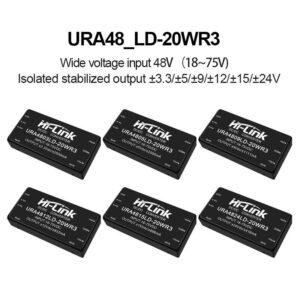 URA4812LD-20WR3 URA4812LD-20WR3 URA4805LD/URA4815LD/URA4824LD DCDC isolated power module with 48v to 3.3/5/9/15/24V dual output