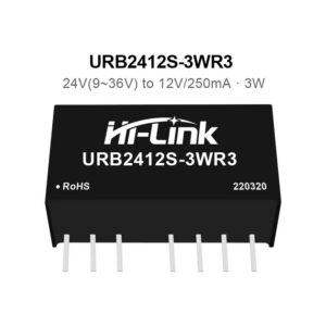 URB2412S-3WR3 24V to 12V 3W 250mA DC to DC Isolation Voltage 1500VDC Power Module Converter URB2412S-3WR3