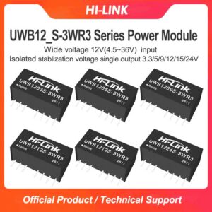 UWB1205S-3WR3 UWB1205S-3WR3 UWB1212S/15S/03S/09S/24S-3WR3 DC to DC 12V to 3.3V/5V/9V//12V/15V/24V Isolation Power Converter Module